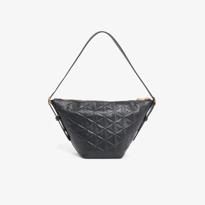 Petit sac hobo en cuir gaufré Maheki