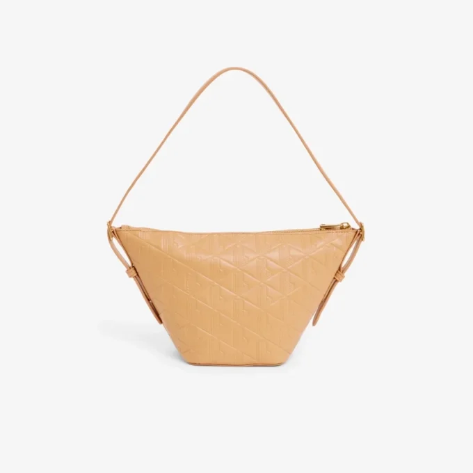 Petit sac hobo en cuir gaufré Maheki