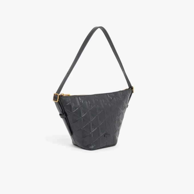 Petit sac hobo en cuir gaufré Maheki