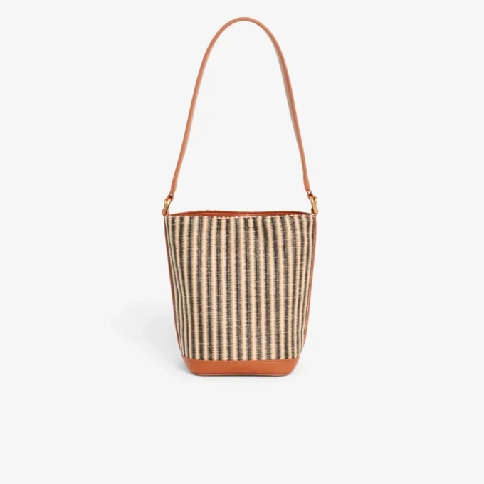 Petit sac seau en raphia