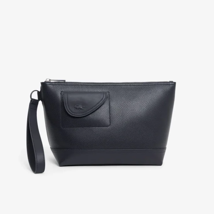 Pochette en cuir grainé Lacoste Club