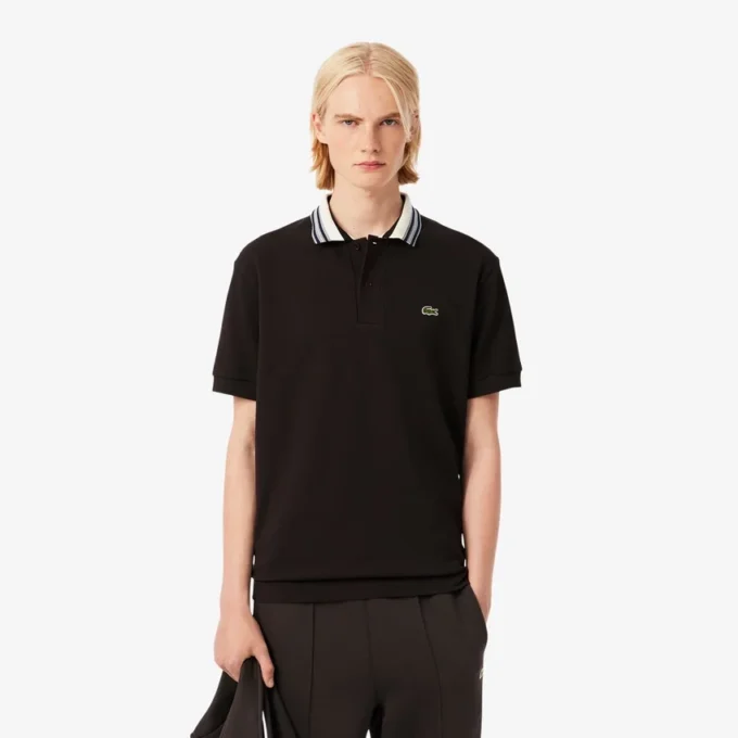 Polo à col rayé coupe classique « Made in France » pour homme Polo à col rayé coupe classique « Made in France » pour homme