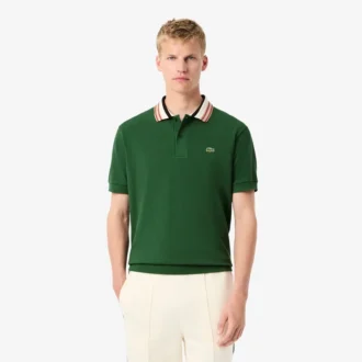Polo à col rayé coupe classique « Made in France » pour homme