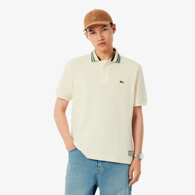 Polo à col rayé coupe classique « Made in France » pour homme Polo à col rayé coupe classique « Made in France » pour homme