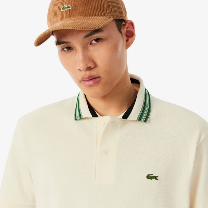Polo à col rayé coupe classique « Made in France » pour homme Polo à col rayé coupe classique « Made in France » pour homme