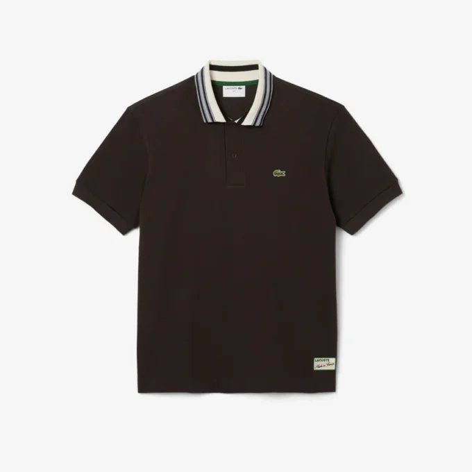 Polo à col rayé coupe classique « Made in France » pour homme Polo à col rayé coupe classique « Made in France » pour homme