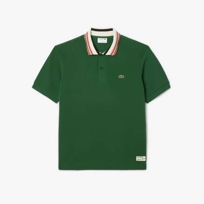 Polo à col rayé coupe classique « Made in France » pour homme Polo à col rayé coupe classique « Made in France » pour homme