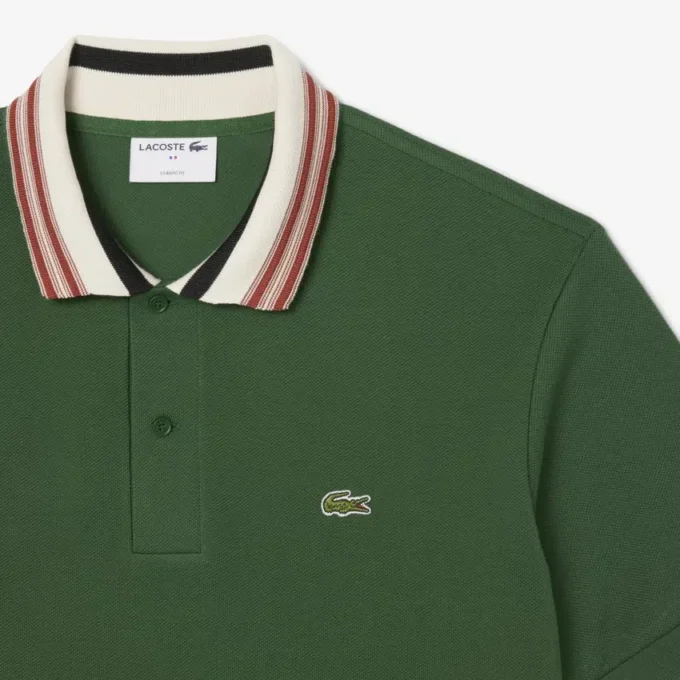 Polo à col rayé coupe classique « Made in France » pour homme Polo à col rayé coupe classique « Made in France » pour homme