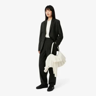 Polo court en coton stretch sans coutures 3D pour femme
