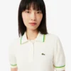 Polo court en coton stretch sans coutures 3D pour femme Polo court en coton stretch sans coutures 3D pour femme