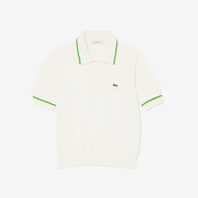 Polo court en coton stretch sans coutures 3D pour femme Polo court en coton stretch sans coutures 3D pour femme
