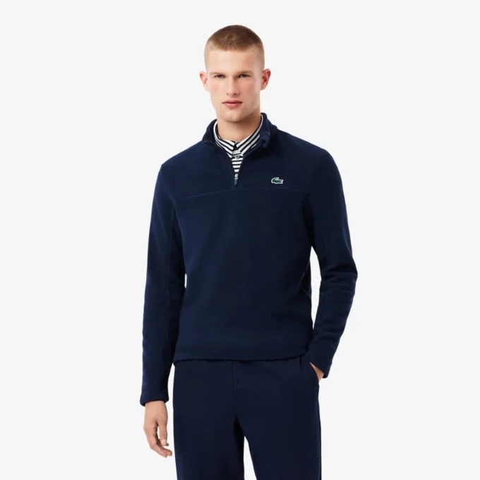 Polo de golf en polaire à fermeture éclair quart de longueur pour homme Polo de golf en polaire à fermeture éclair quart de longueur pour homme