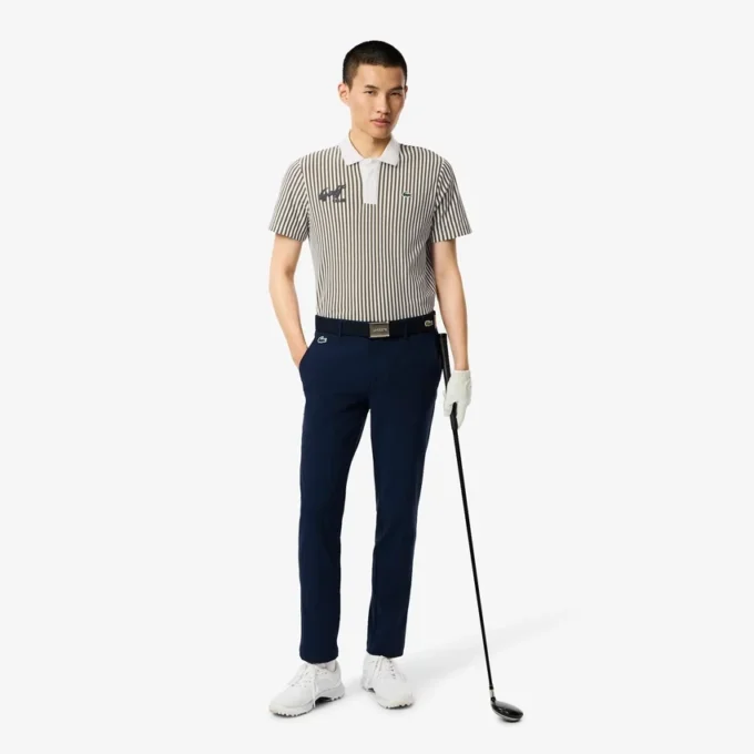 Polo de golf rayé thermorégulateur pour homme Polo de golf rayé thermorégulateur pour homme