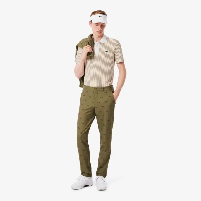 Polo de golf rayé thermorégulateur pour homme Polo de golf rayé thermorégulateur pour homme