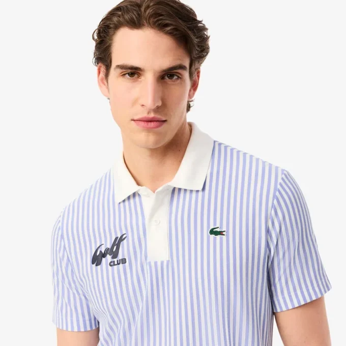 Polo de golf rayé thermorégulateur pour homme Polo de golf rayé thermorégulateur pour homme