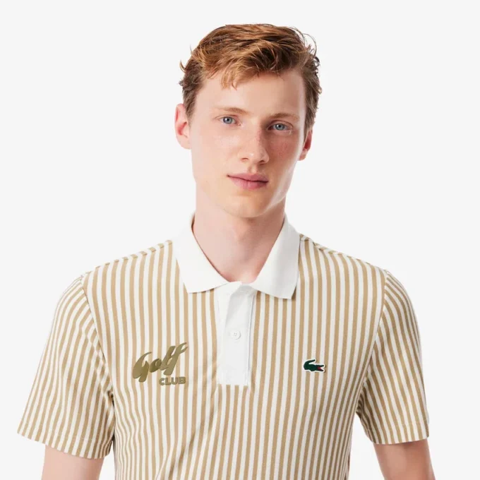 Polo de golf rayé thermorégulateur pour homme Polo de golf rayé thermorégulateur pour homme