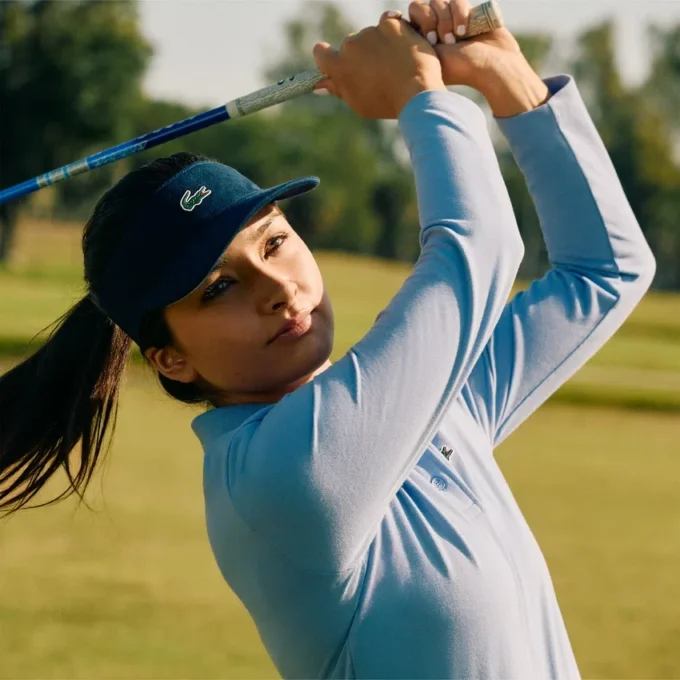 Polo de golf thermorégulateur et anti-UV pour femme Polo de golf thermorégulateur et anti-UV pour femme