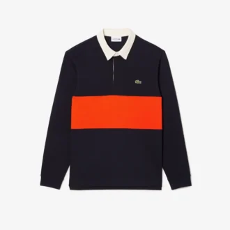 Polo de rugby en coton coupe décontractée pour homme