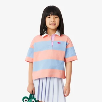 Polo de rugby oversize en coton rayé