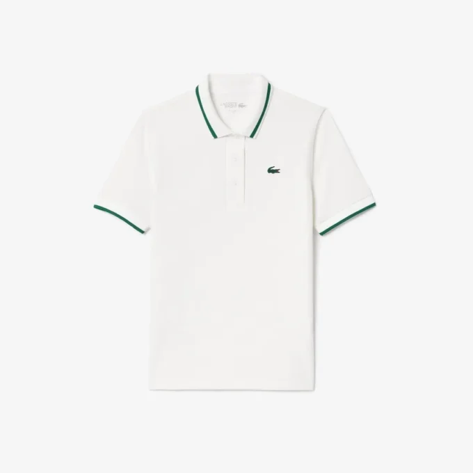 Polo de tennis à col rayé avec protection UV pour femme Polo de tennis à col rayé avec protection UV pour femme