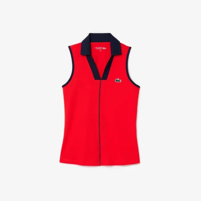 Polo de tennis sans manches Ultra Dry coupe ajustée pour femme Polo de tennis sans manches Ultra Dry coupe ajustée pour femme