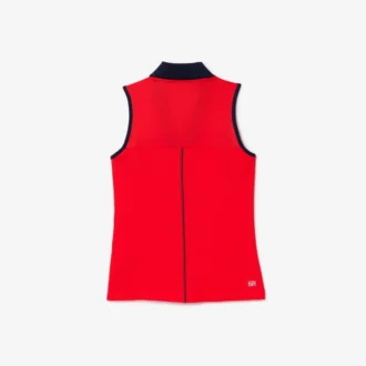 Polo de tennis sans manches Ultra Dry coupe ajustée pour femme