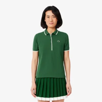 Polo de tennis thermorégulateur pour femme, coupe classique
