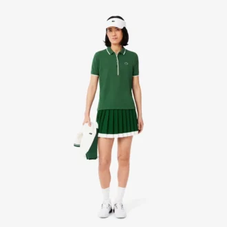 Polo de tennis thermorégulateur pour femme, coupe classique
