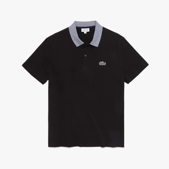 Polo en coton à col contrasté pour homme Polo en coton à col contrasté pour homme
