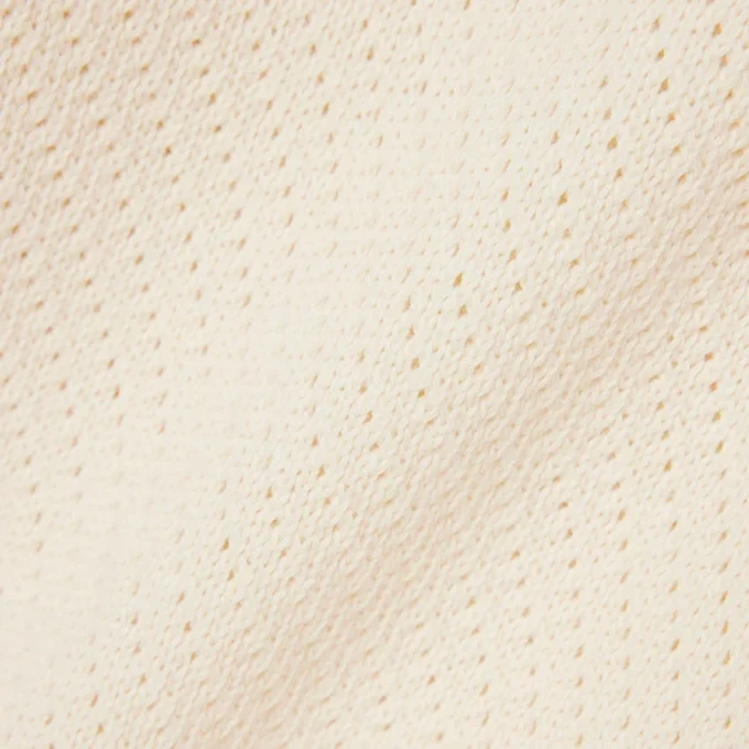 Polo en coton dentelé à coupe classique