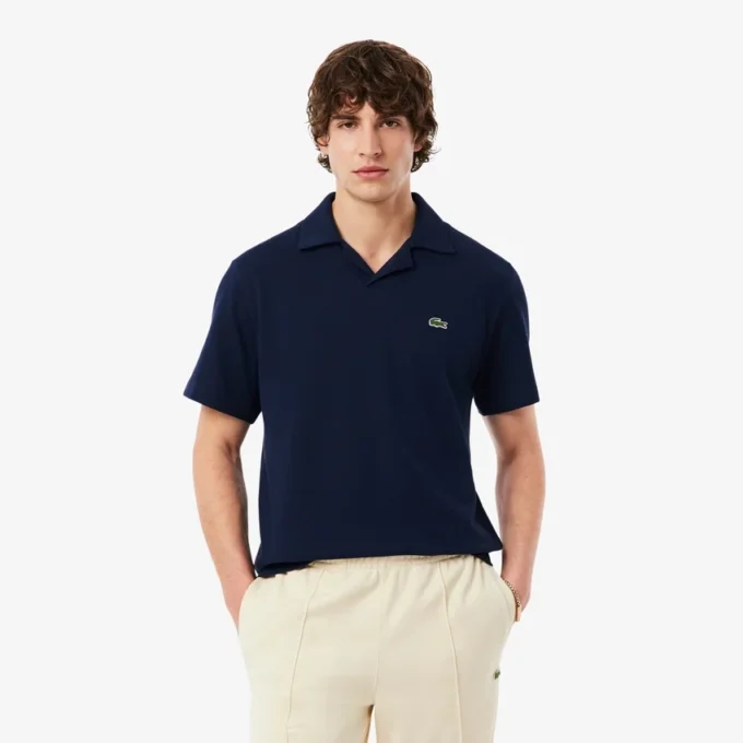 Polo en coton et lin à la coupe classique Polo en coton et lin à la coupe classique