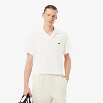 Polo en coton et lin à la coupe classique