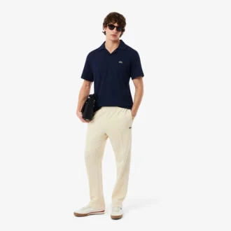 Polo en coton et lin à la coupe classique