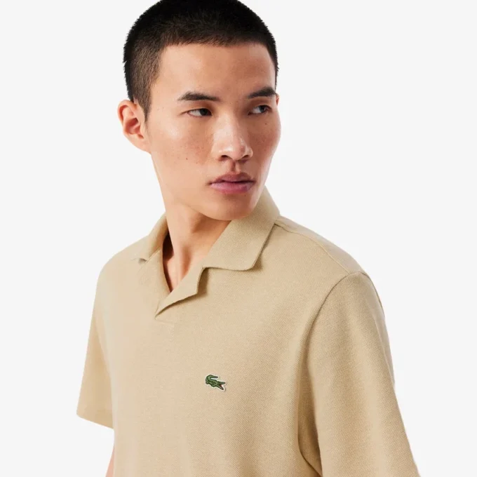 Polo en coton et lin à la coupe classique Polo en coton et lin à la coupe classique