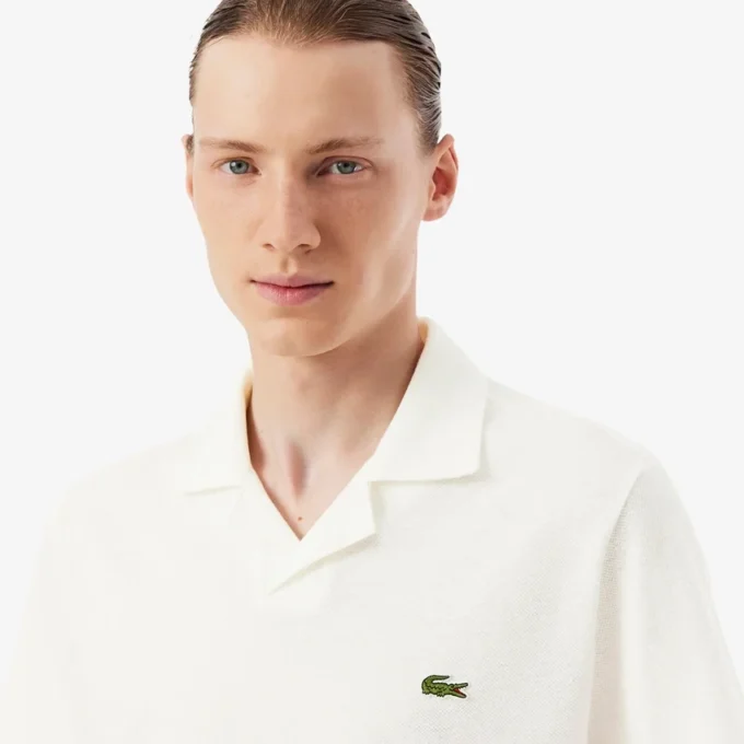 Polo en coton et lin à la coupe classique