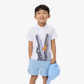 Polo en coton imprimé