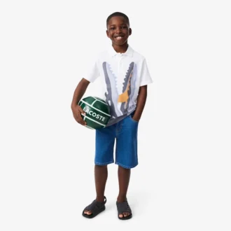 Polo en coton imprimé