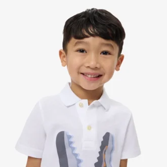 Polo en coton imprimé