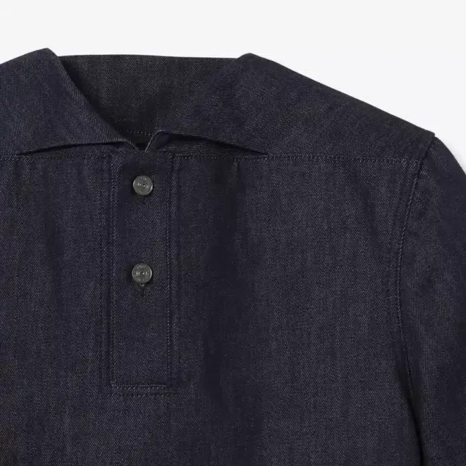 Polo en denim ample Runway