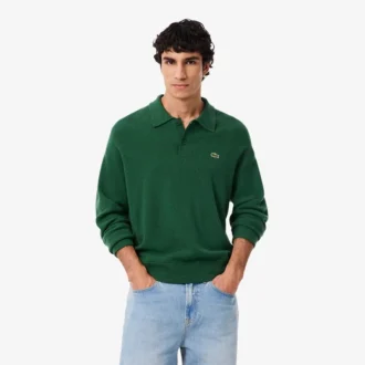 Polo en laine coupe décontractée pour homme Polo en laine coupe décontractée pour homme