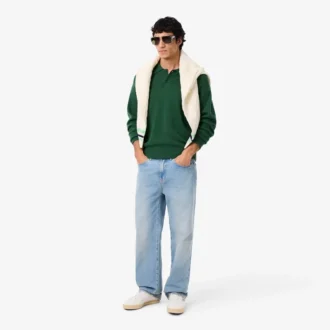 Polo en laine coupe décontractée pour homme Polo en laine coupe décontractée pour homme