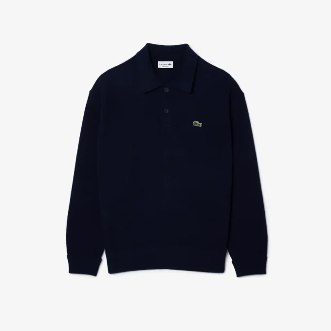 Polo en laine coupe décontractée pour homme Polo en laine coupe décontractée pour homme