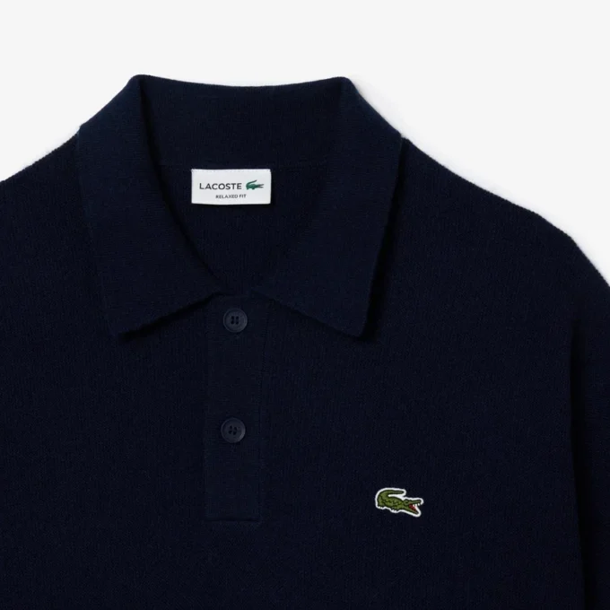 Polo en laine coupe décontractée pour homme Polo en laine coupe décontractée pour homme