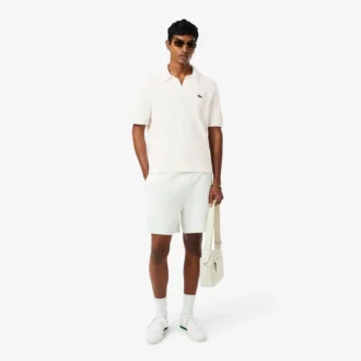 Polo en maille bouclée coupe classique