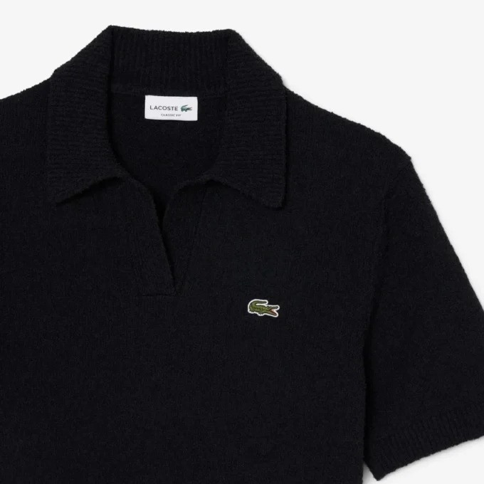 Polo en maille bouclée coupe classique Polo en maille bouclée coupe classique