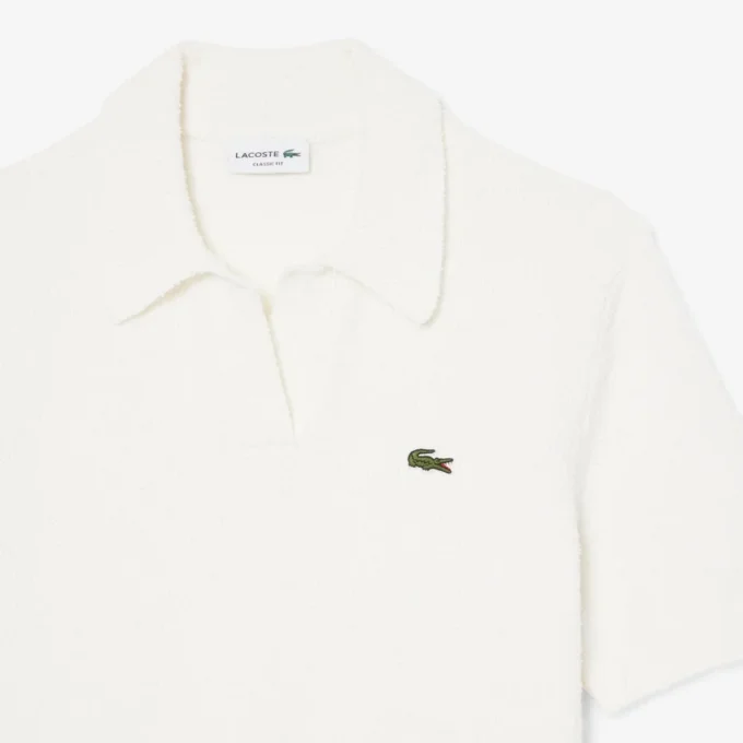 Polo en maille bouclée coupe classique Polo en maille bouclée coupe classique