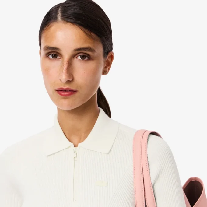 Polo en maille côtelée 3D pour femme Polo en maille côtelée 3D pour femme