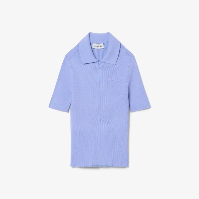Polo en maille côtelée 3D pour femme Polo en maille côtelée 3D pour femme