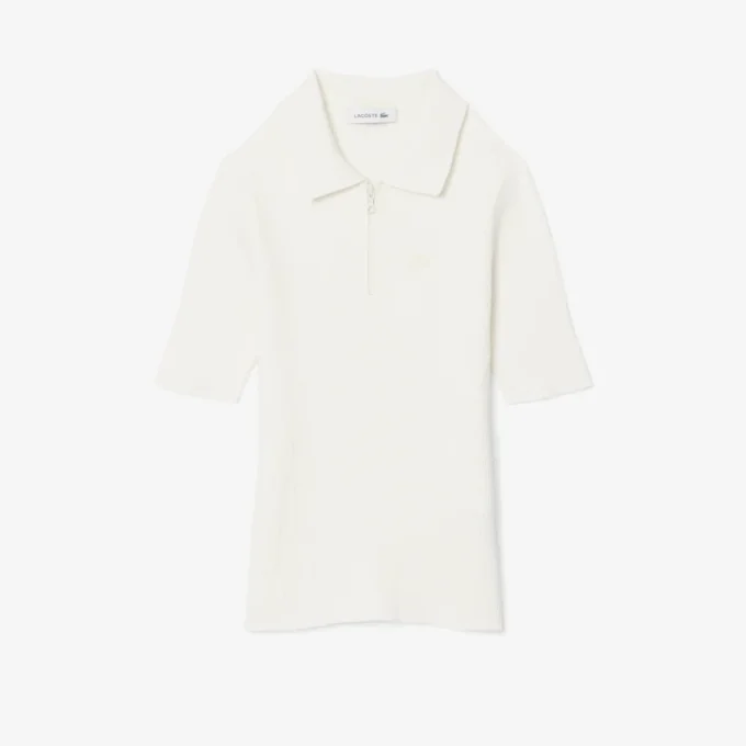 Polo en maille côtelée 3D pour femme Polo en maille côtelée 3D pour femme