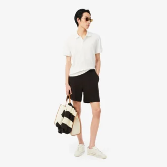 Polo en maille côtelée coupe classique
